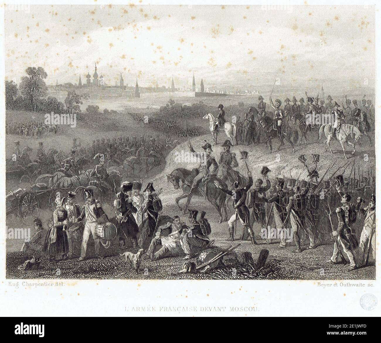 armée française devant Moscou Stockfoto