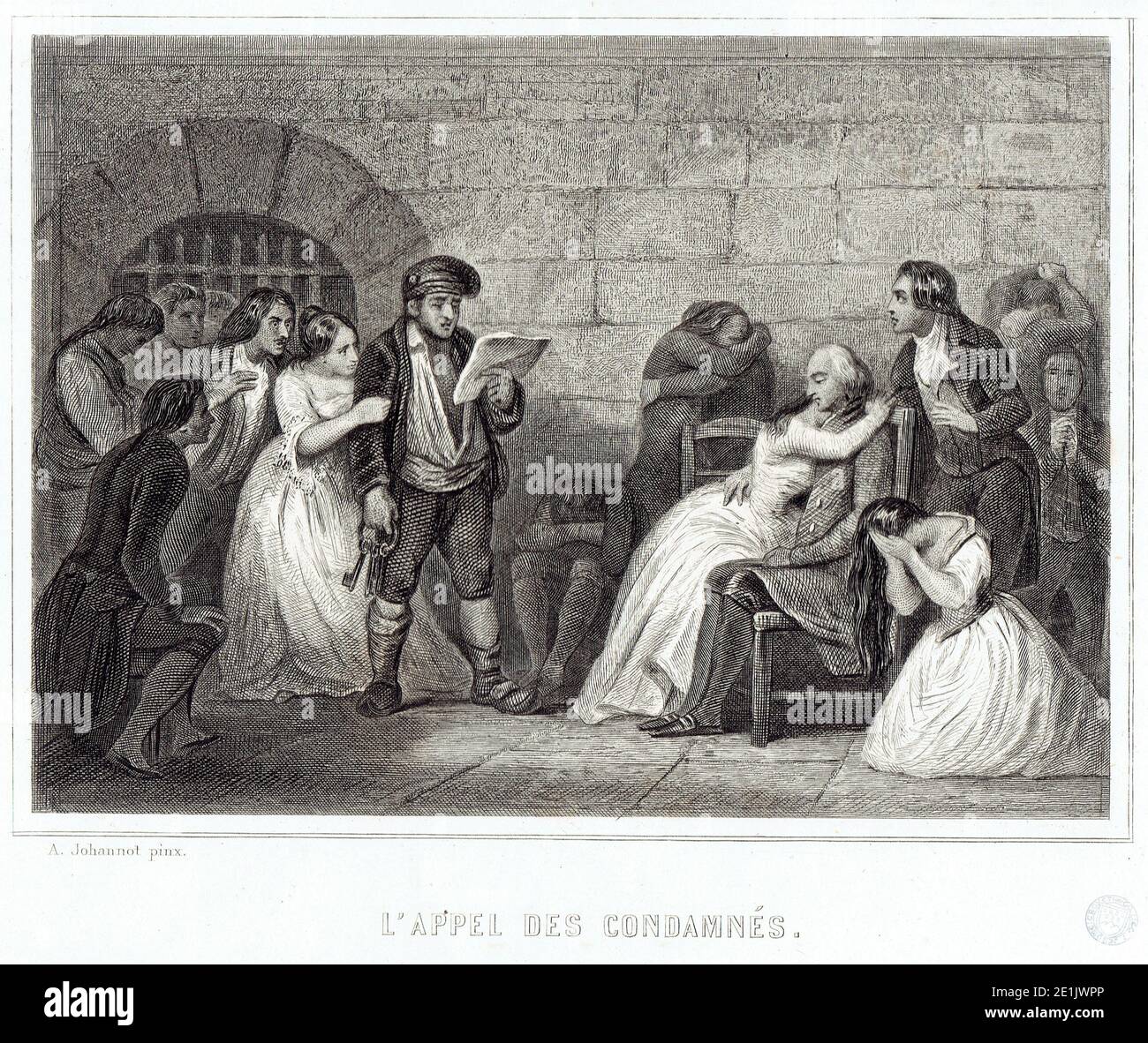 l'Appel des condamnés durant la Terreur 1794 Stockfoto