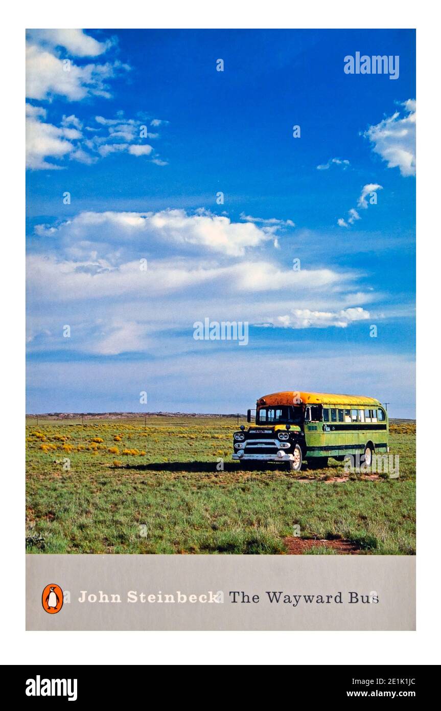 Buchcover 'The Wayward Bus' von John Steinbeck. Stockfoto