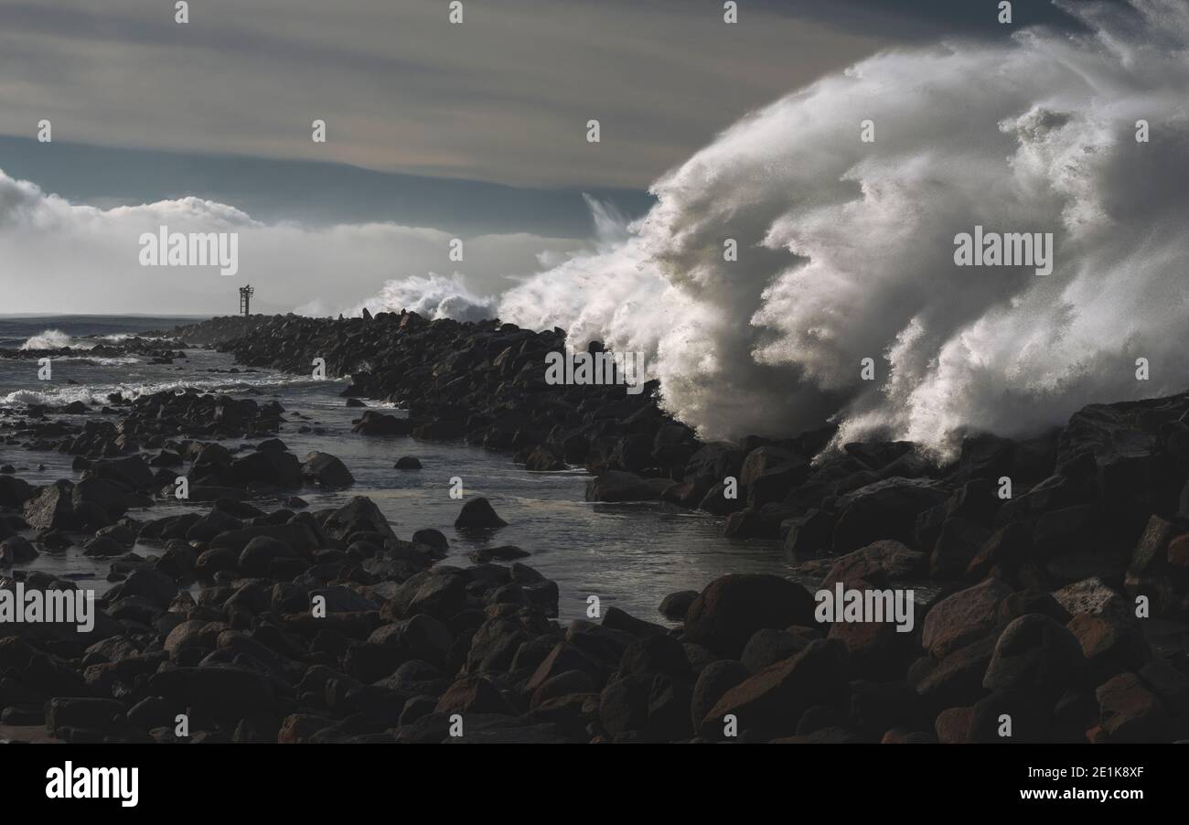 Komm in die Hölle oder hohes Wasser Stockfoto