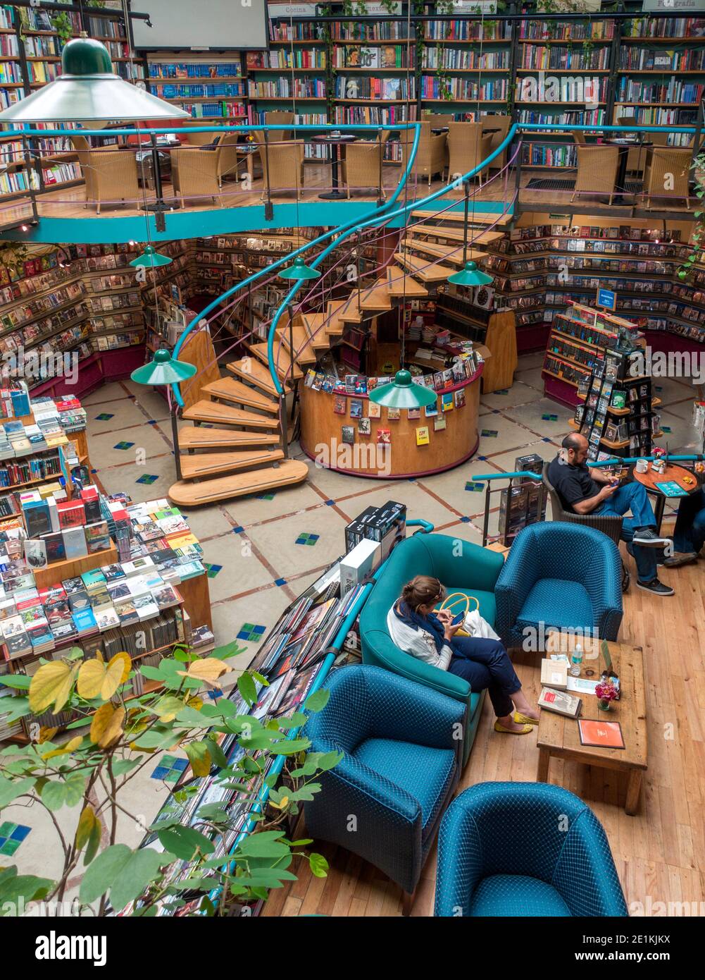 El Pendulo Cafeteria und Buchhandlung, Polanco, Mexiko-Stadt, Mexiko Stockfoto
