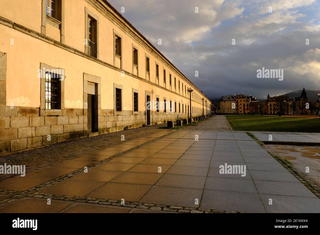 Die königliche Glasfabrik von La Granja in Real Sitio de San Ildefonso, Provinz Segovia. Stockfoto