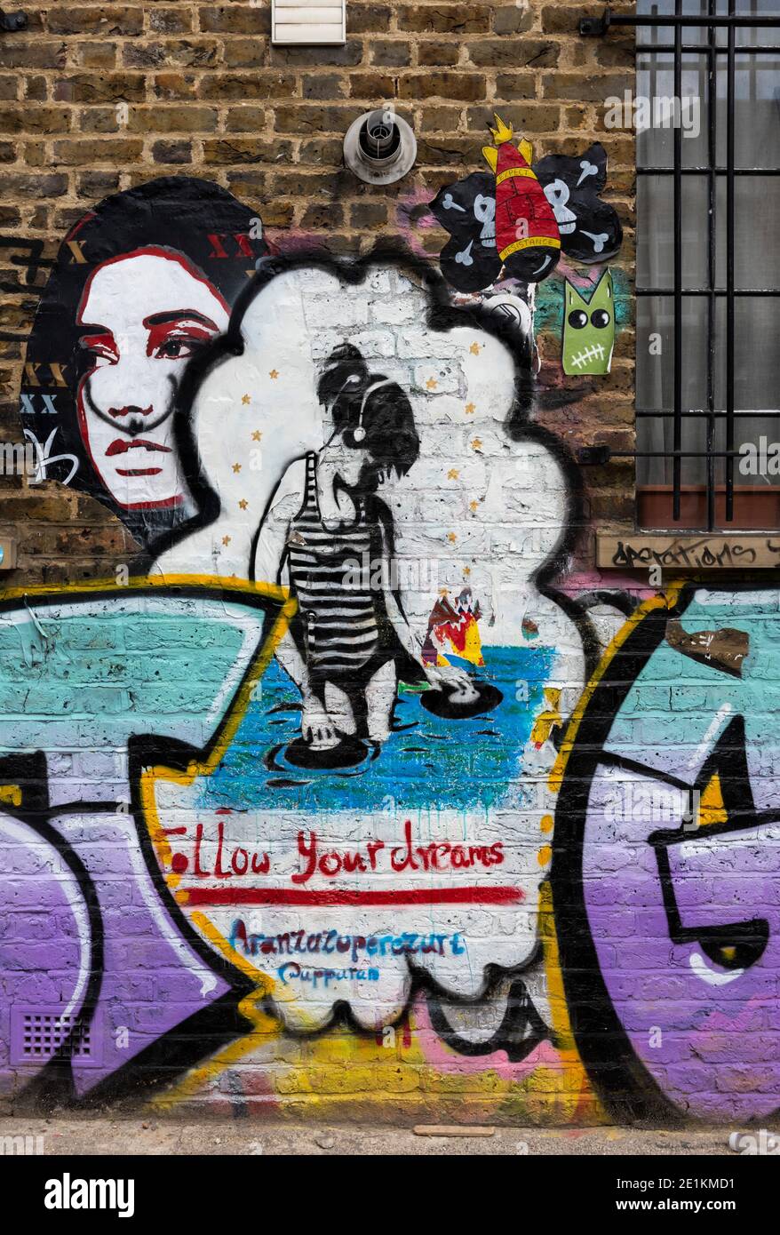 London, England: 24. Mai 2017. Street Art auf den Straßen von Brick Lane Shoreditch, London, Großbritannien. Alamy Stock Image/Jayne Russell Stockfoto