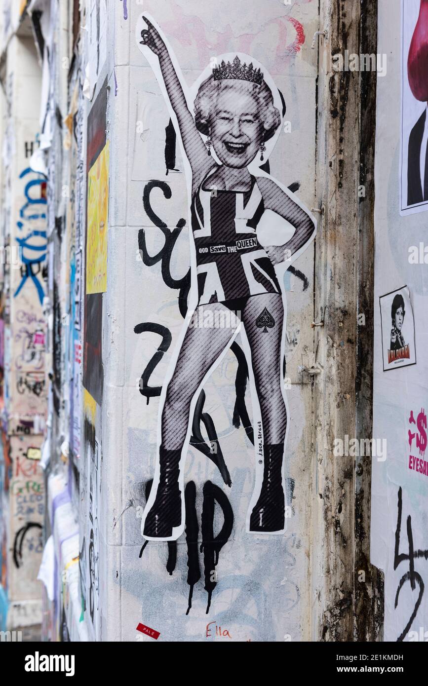 London, England: 24. Mai 2017. Street Art auf den Straßen von Brick Lane Shoreditch, London, Großbritannien. Alamy Stock Image/Jayne Russell Stockfoto