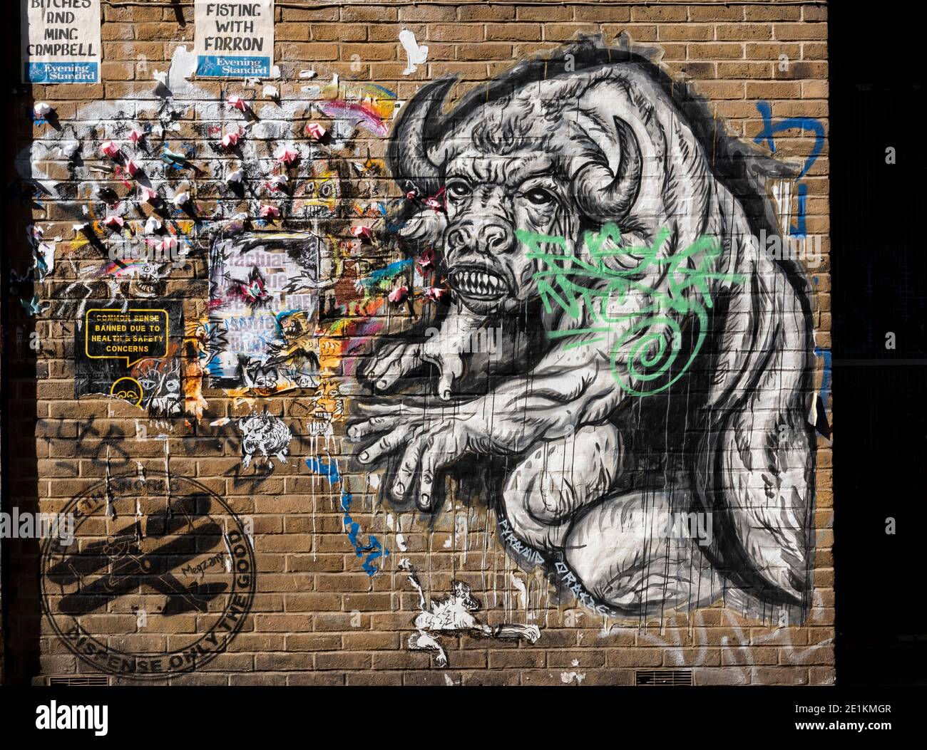 London, England: 24. Mai 2017. Street Art auf den Straßen von Brick Lane Shoreditch, London, Großbritannien. Alamy Stock Image/Jayne Russell Stockfoto