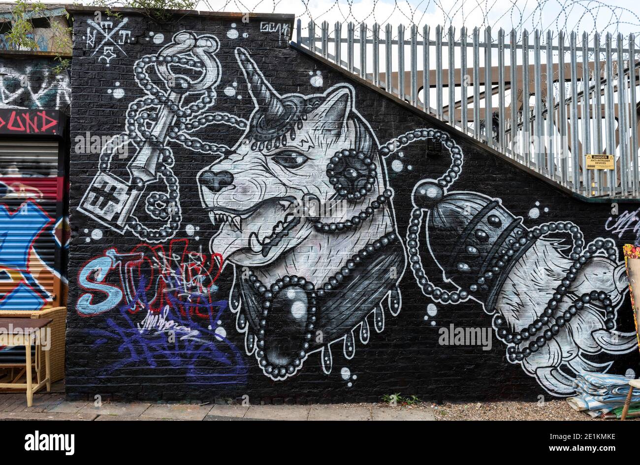 London, England: 24. Mai 2017. Street Art von ThisOne in der Nähe von Allen Gardens an der Brick Lane, Shoreditch, London, Großbritannien. Alamy Stock Image/Jayne Russell Stockfoto