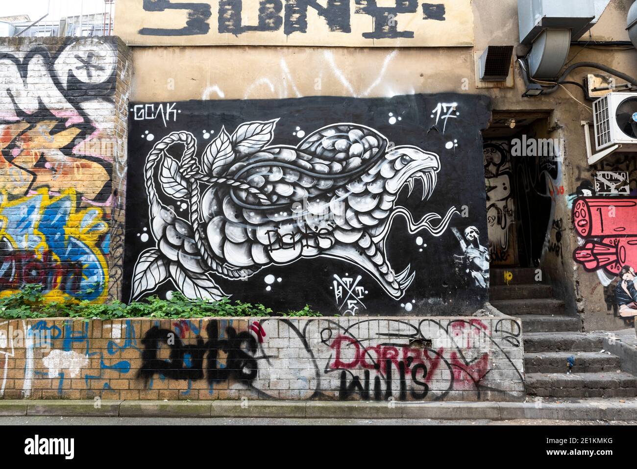 London, England: 24. Mai 2017. Street Art von ThisOne auf der Code st in der Nähe von Brick Lane, Shoreditch, London, Großbritannien. Alamy Stock Image/Jayne Russell Stockfoto