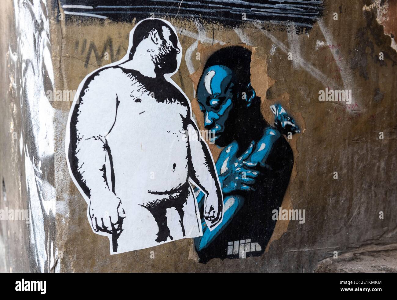 London, England: 24. Mai 2017. Street Art Arbeit auf Code st in der Nähe von Brick Lane, Shoreditch, London, Großbritannien. Alamy Stock Image/Jayne Russell Stockfoto