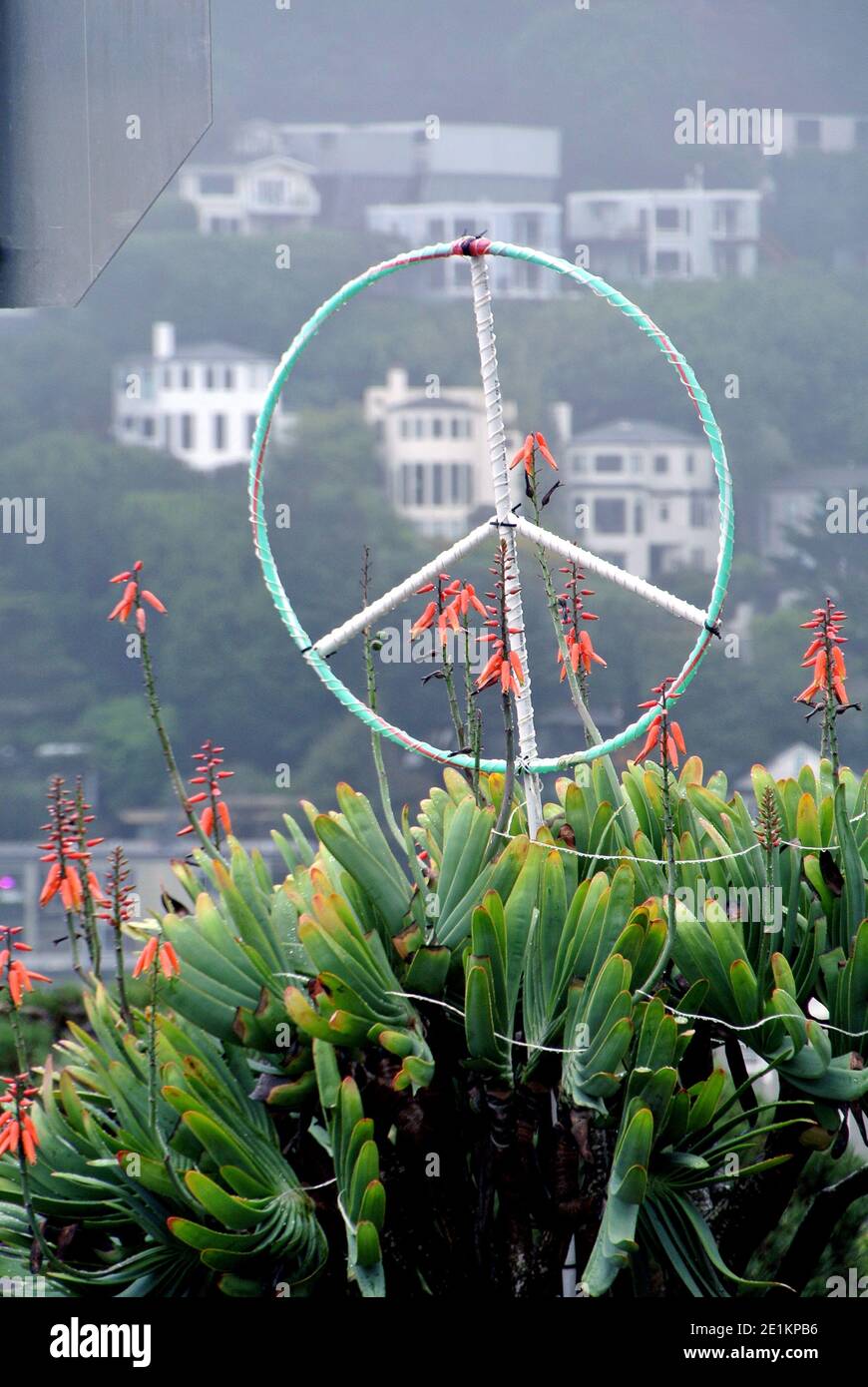 Friedenszeichen in sausalito, kalifornien, usa Stockfoto