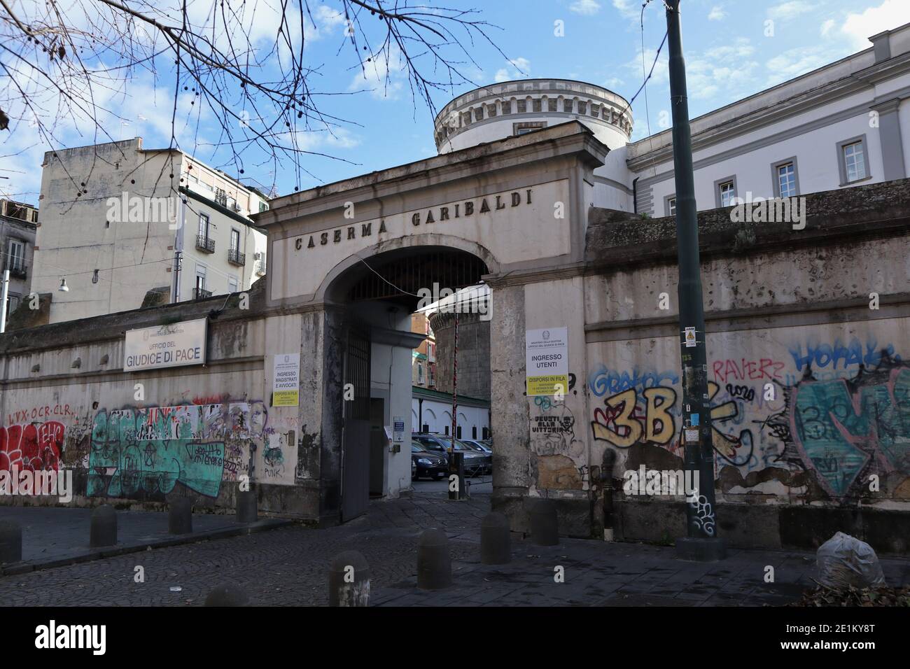 Napoli - Entrata della Caserma Garibaldi Stockfoto