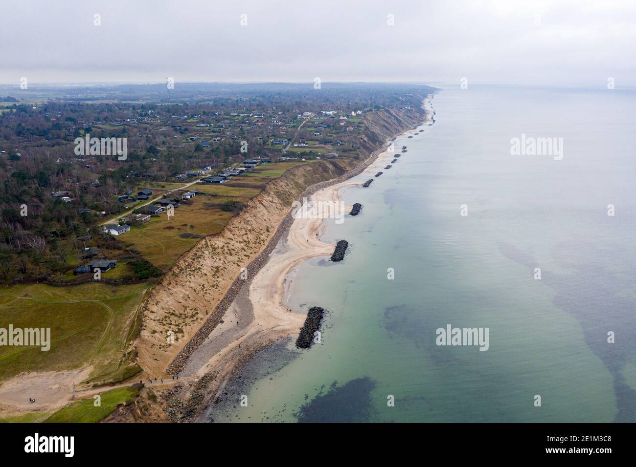 Küste bei Vejby Strand, Dänemark Stockfoto