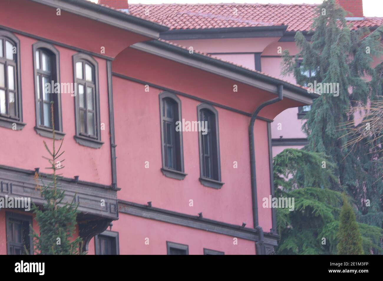 Historisches Haus mit osmanischer Architektur Stockfoto
