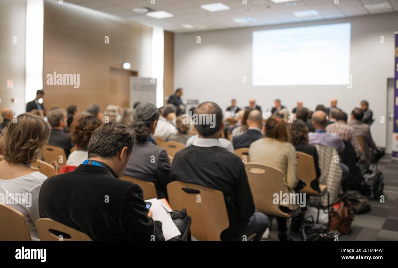 Referent bei Business-Konferenz und Präsentation. Stockfoto