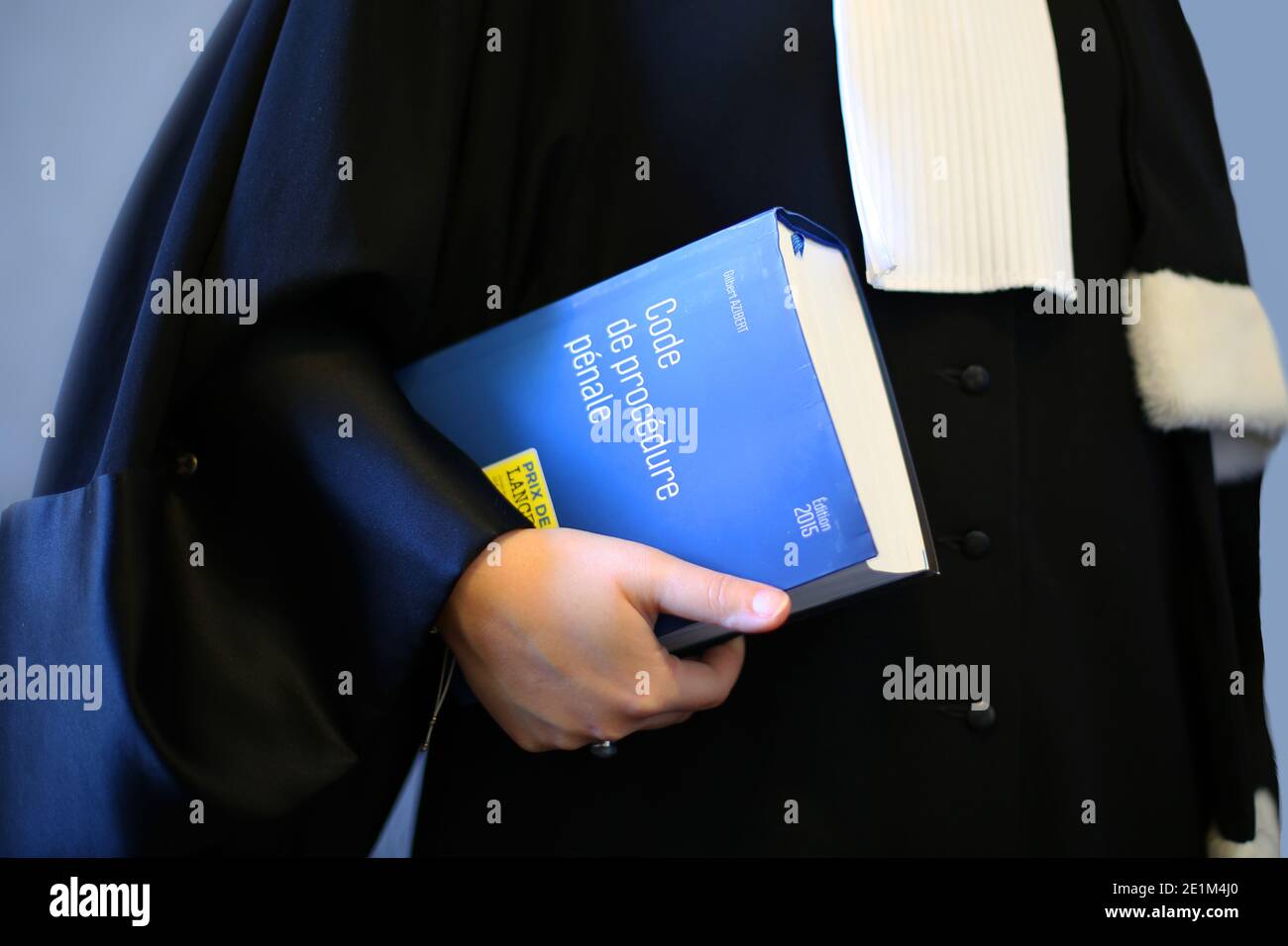 Französisch Frau Anwalt Nahaufnahme - Rechtskonzept Stockfoto
