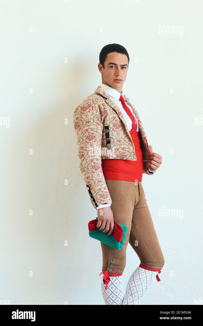 Forcado portugiesischer Stierkämpfer Stockfoto