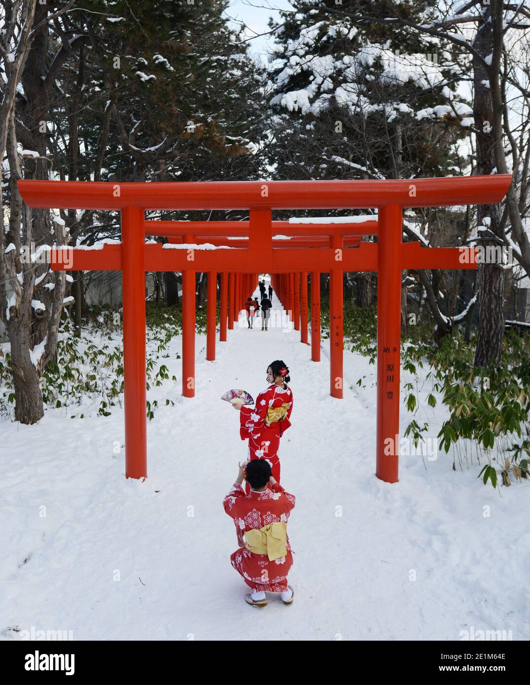 Sapporo Fushimi Inari-Schrein, Hokkaido, Japan. Stockfoto