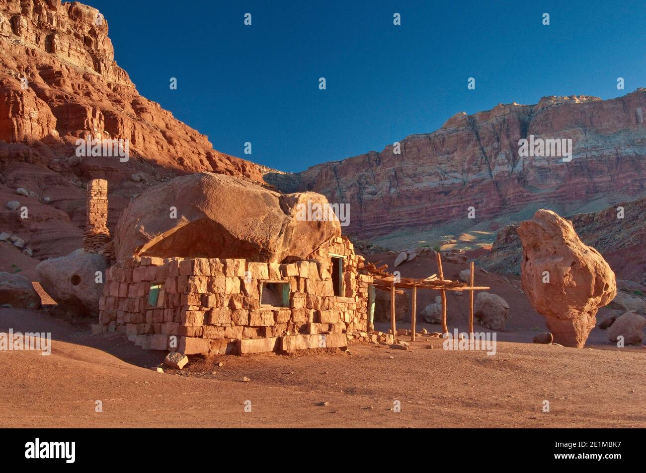 Steinhaus am Vermilion Cliffs National Monument, Arizona, USA Stockfoto
