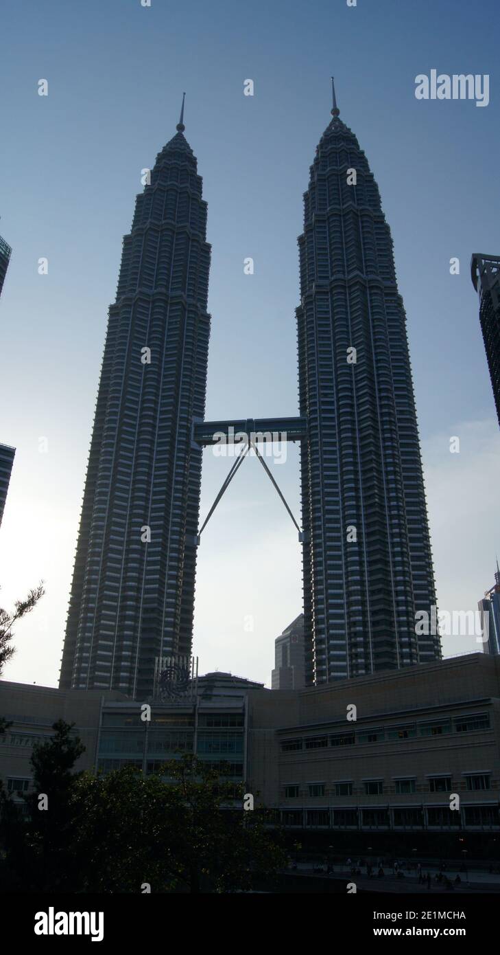 Kuala Lumpur, Malaysia - Mai 21 2012: Die Petronas Towers im Zentrum von Kuala Lumpur Stockfoto