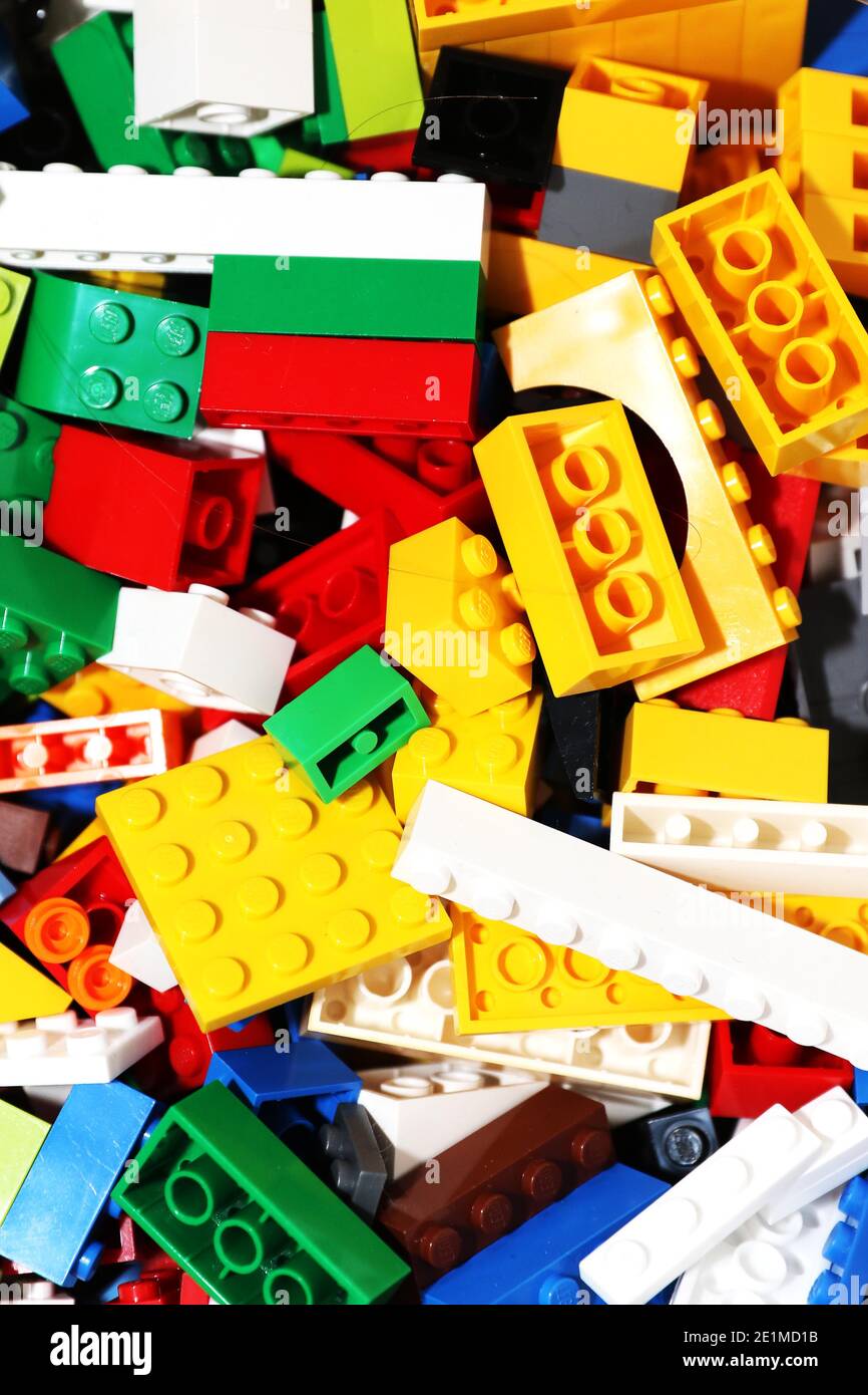 LEGO Bausteine Bild von Antony Thompson - tausend Wortmedien, KEINE VERKÄUFE, KEINE SYNDIZIERUNG. Kontakt für weitere Informationen Mob: 07775556610 Web: w Stockfoto