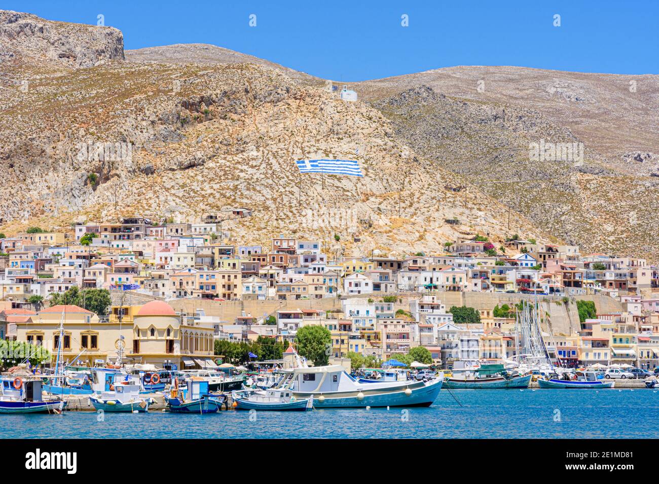 Stadt von Pothia auf der Dodekanes Insel Kalymnos, Griechenland Stockfoto