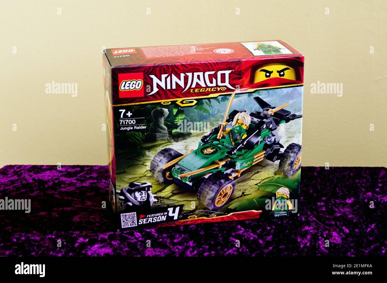 Set von Lego Ninjango Jungle Raider Spielzeug Stockfoto