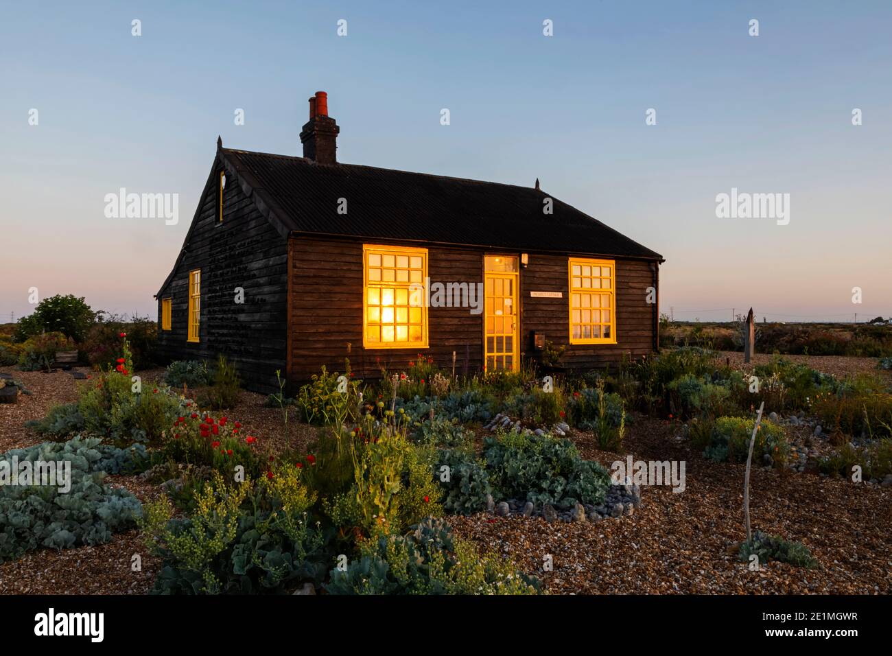 England, Kent, Dungeness, Prospect Cottage, die ehemalige Heimat von Regisseur Derek Jarman Stockfoto