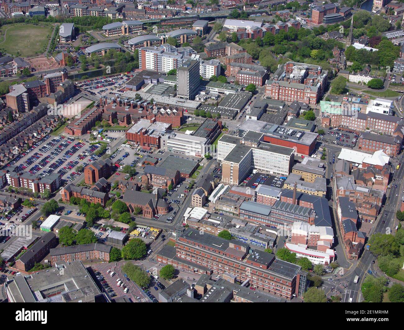 Luftaufnahme der Universität Leicester De Montfort Stockfoto