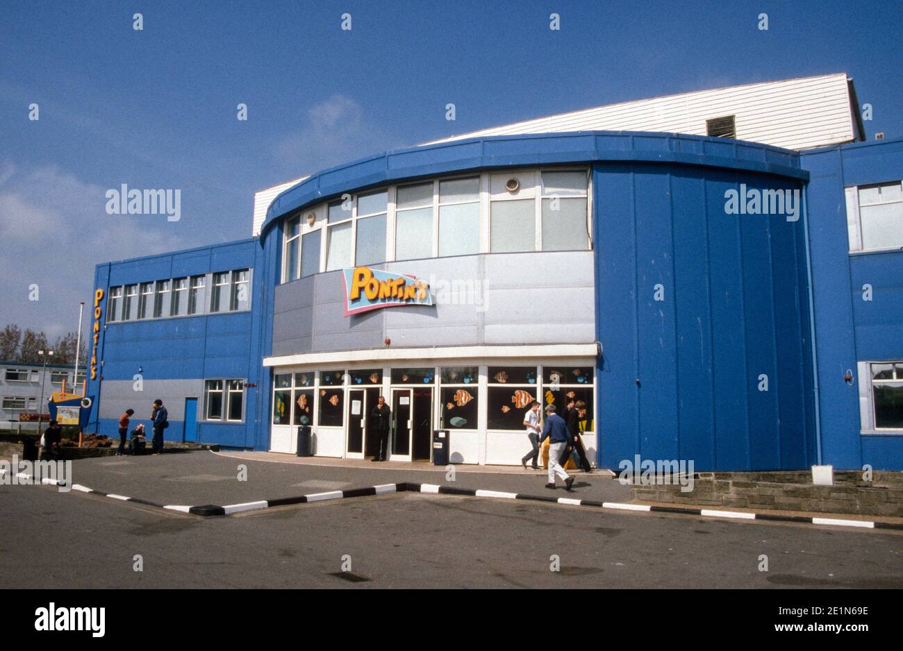 Pontins Feriencamp Veranstaltungsort für alle Tomorrows Parties Festival 2002. Camber Sands, West Sussex, England, Vereinigtes Königreich. Stockfoto