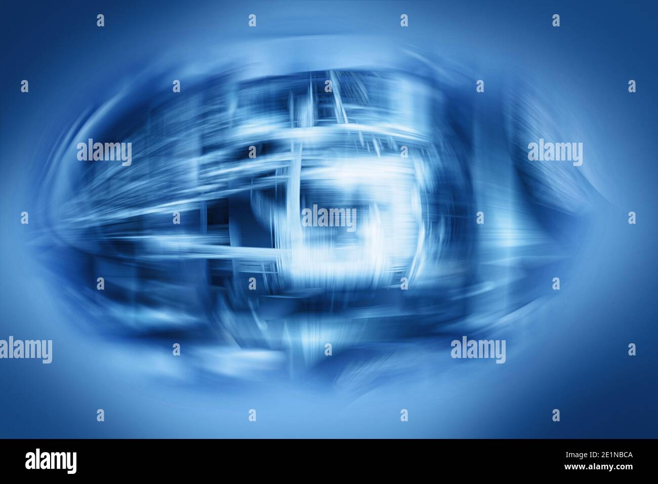 Abstrakter Raum-Zeit blauer Hintergrund Stockfoto
