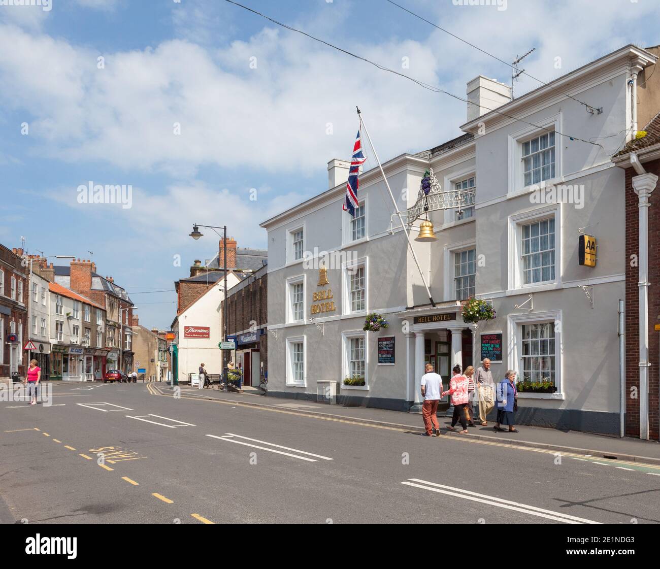 Das Bell Hotel, eine historische Poststation in Driffield, East Yorkshire Stockfoto