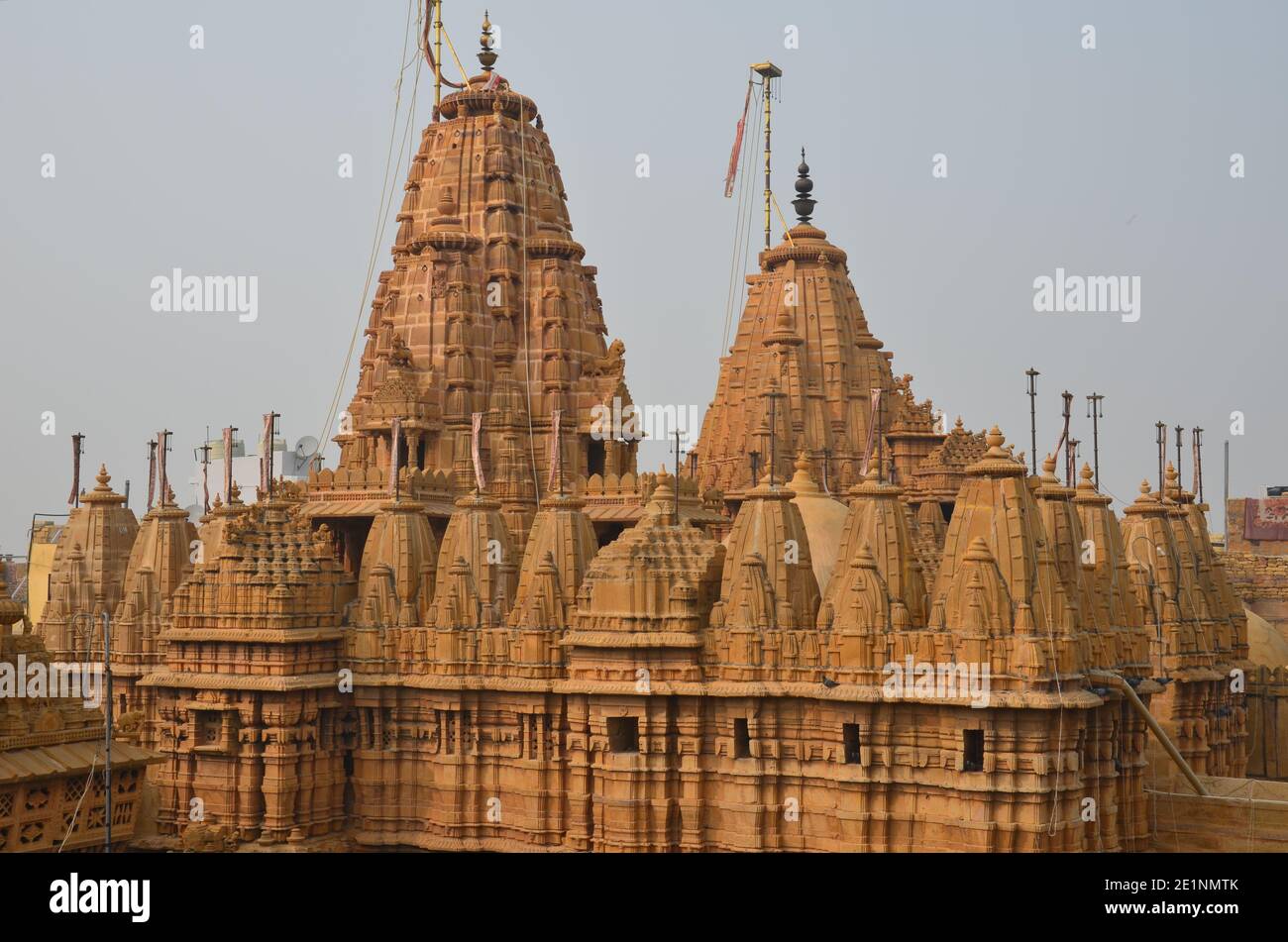 Jain Tempelkomplex in Jaisalmer, Rajasthan Stockfoto