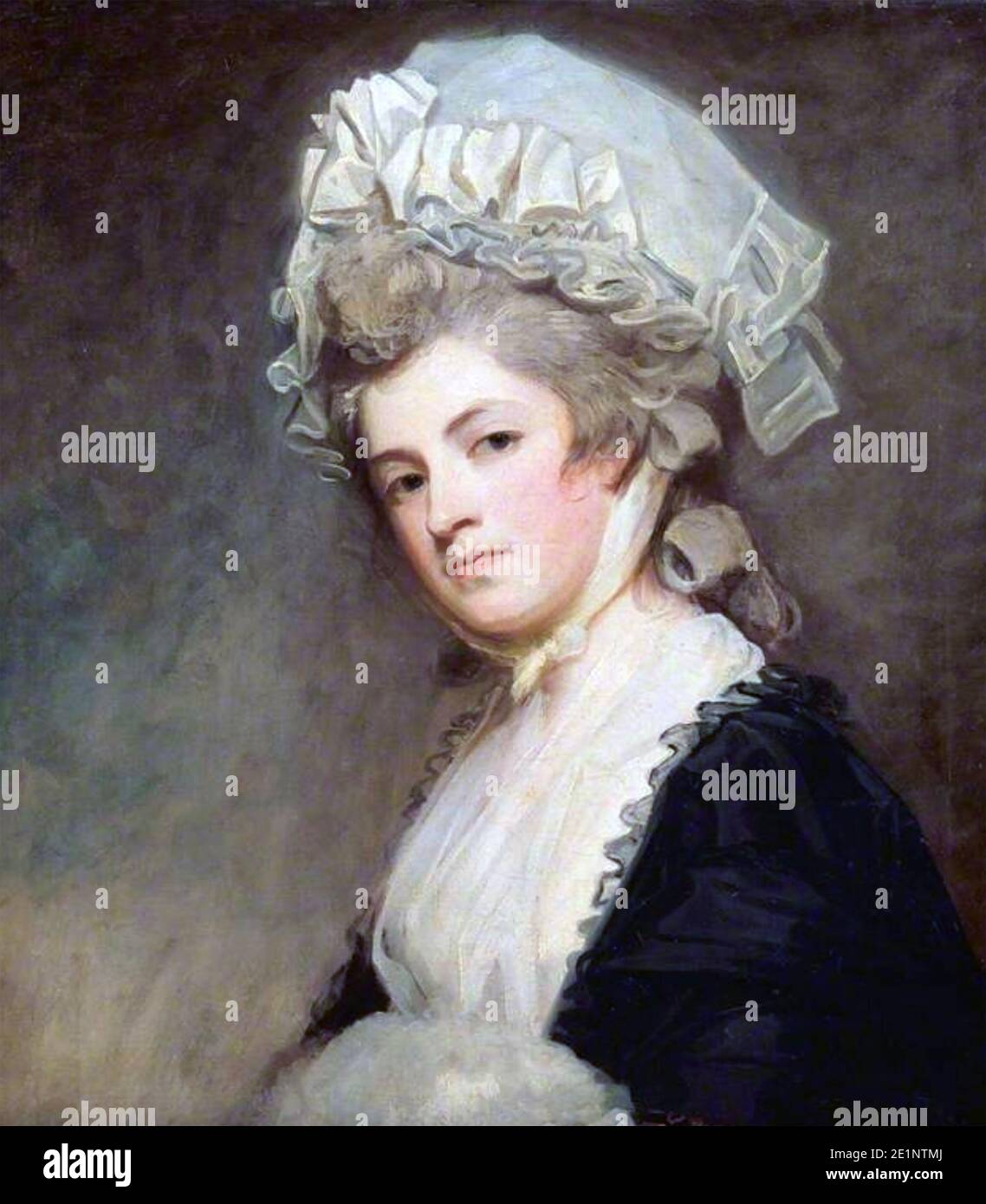 MARY ROBINSON (1757-1800) Englische Schauspielerin, Dichterin und Dramatikerin, gemalt von George Romney um 1782 Stockfoto