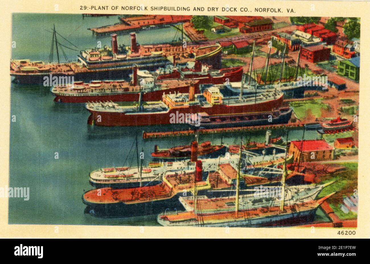 Werk von Norfolk Shipbuilding und Dry Dock Co. In Norfolk, Virginia Stockfoto