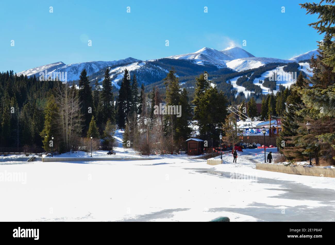 Skigebiet Breckenridge, Breckenridge, Colorado, USA. Dezember 2020. Stockfoto