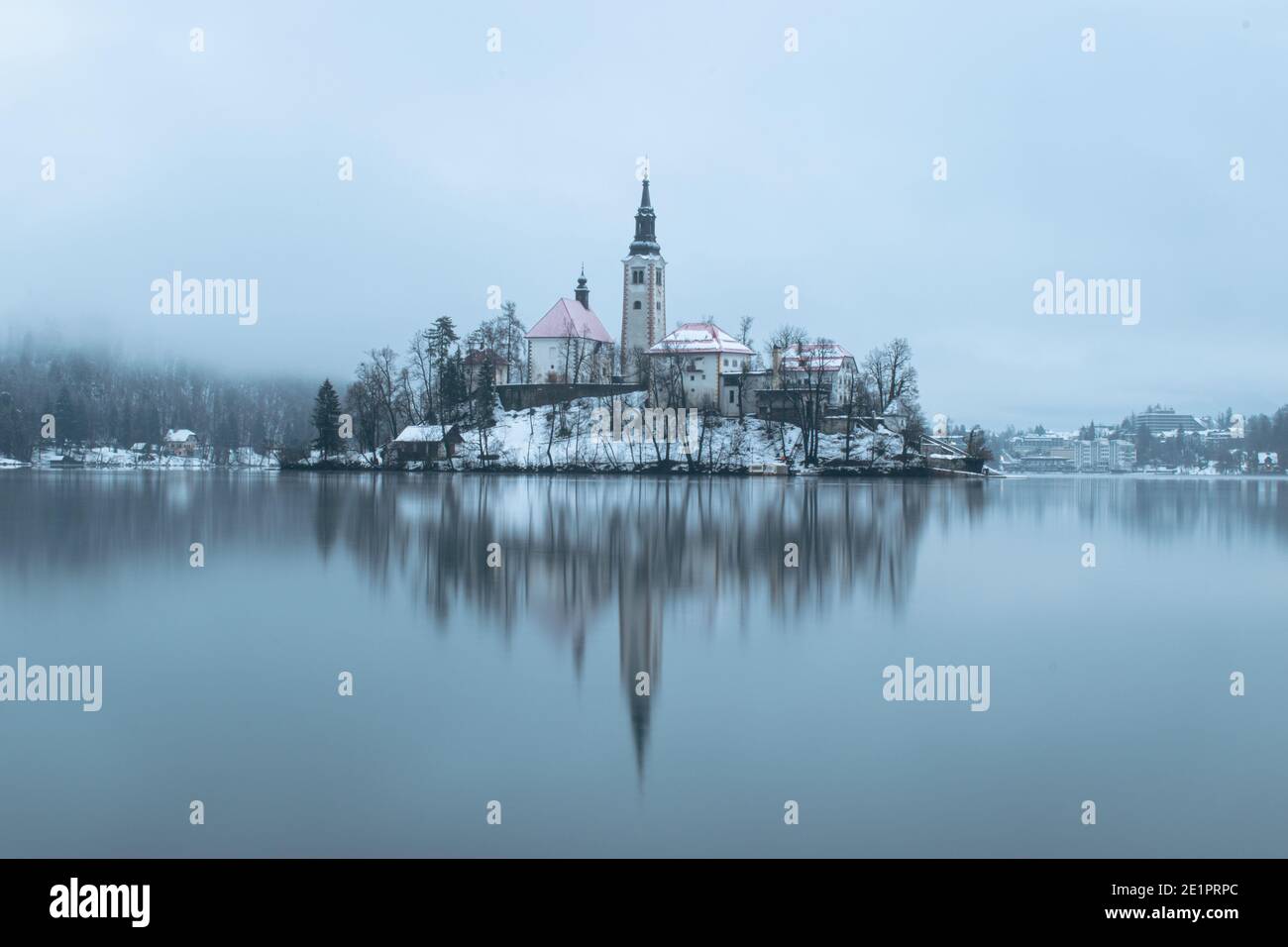 wunderland am Bleder See während der Wintersaison Stockfoto