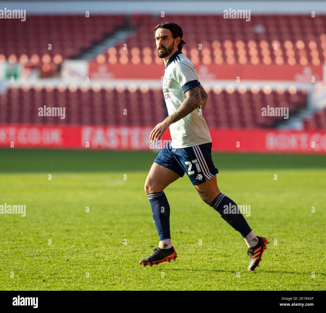 9. Januar 2021; City Ground, Nottinghamshire, Midlands, England; English FA Cup Football, Nottingham Forest versus Cardiff City; Marlon Pack von Cardiff City Stockfoto
