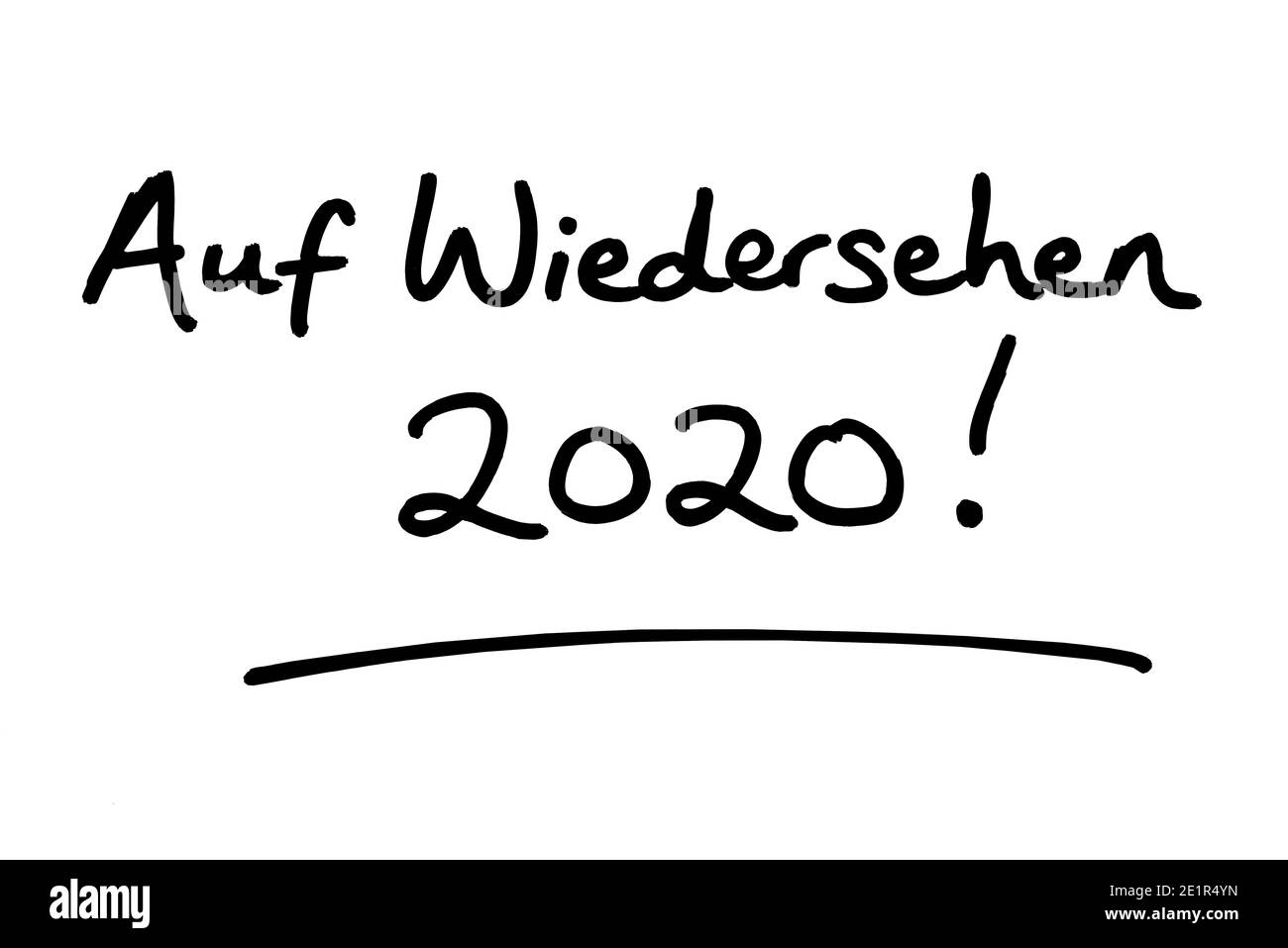 Auf Wiedersehen 2020! - Auf Wiedersehen 2020 bedeutet! In deutscher Sprache - handgeschrieben auf weißem Hintergrund. Stockfoto Auf Wiedersehen 2020! - Auf Wiedersehen 2020 bedeutet! In deutscher Sprache - handgeschrieben auf weißem Hintergrund. Stockfoto