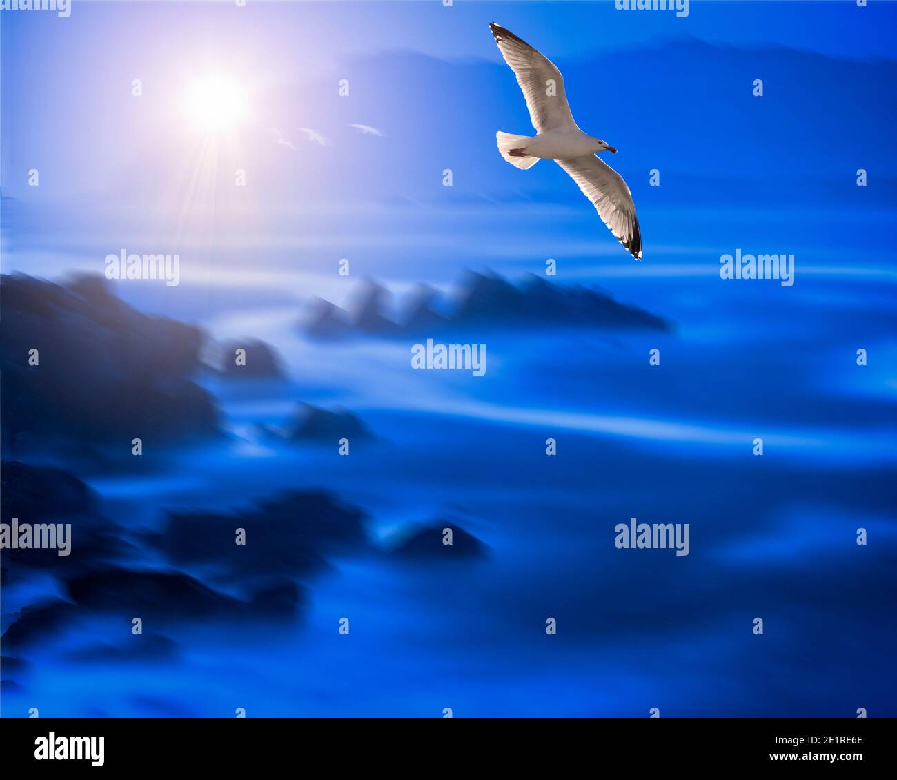 FOTOKUNST: Flug 703 (Ort: Ballyferriter Bay, Co.Kerry, Republik Irland) Stockfoto
