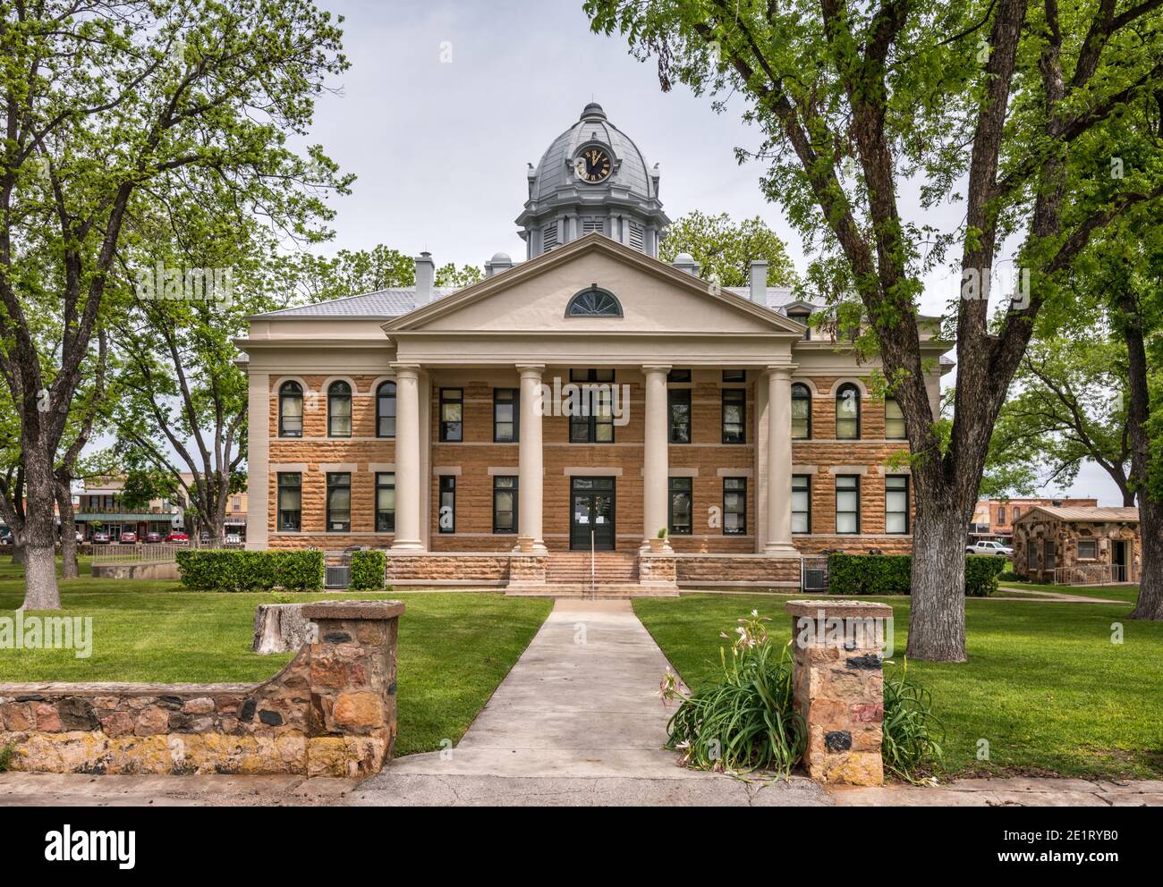 Mason County Courthouse, 1909, Klassischer Revival-Stil, in Mason, Edwards Plateau, Texas, USA Stockfoto