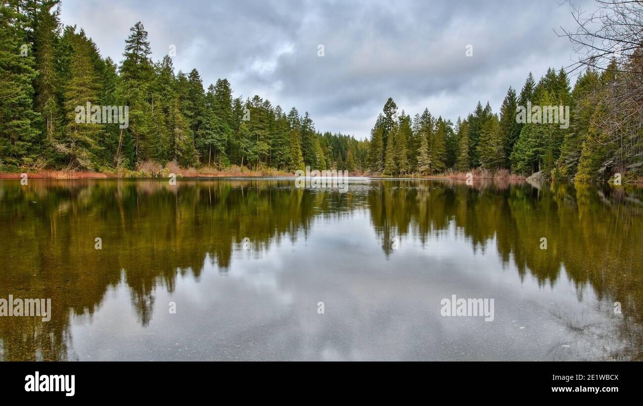 Grass Lake, Sooke Hills, Vancouver Island Stockfoto