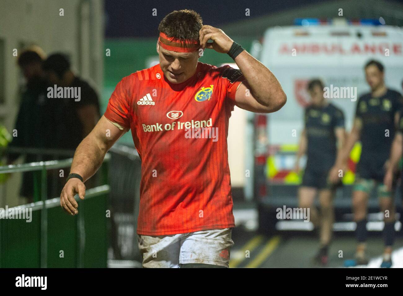 Galway, Irland. Januar 2021. CJ Stander von Münster nach dem Guinness PRO14 Runde 11 Spiel zwischen Connacht Rugby und Munster Rugby auf dem Sportplatz in Galway, Irland am 9. Januar 2021 (Foto von Andrew SURMA/SIPA USA) Kredit: SIPA USA/Alamy Live News Stockfoto