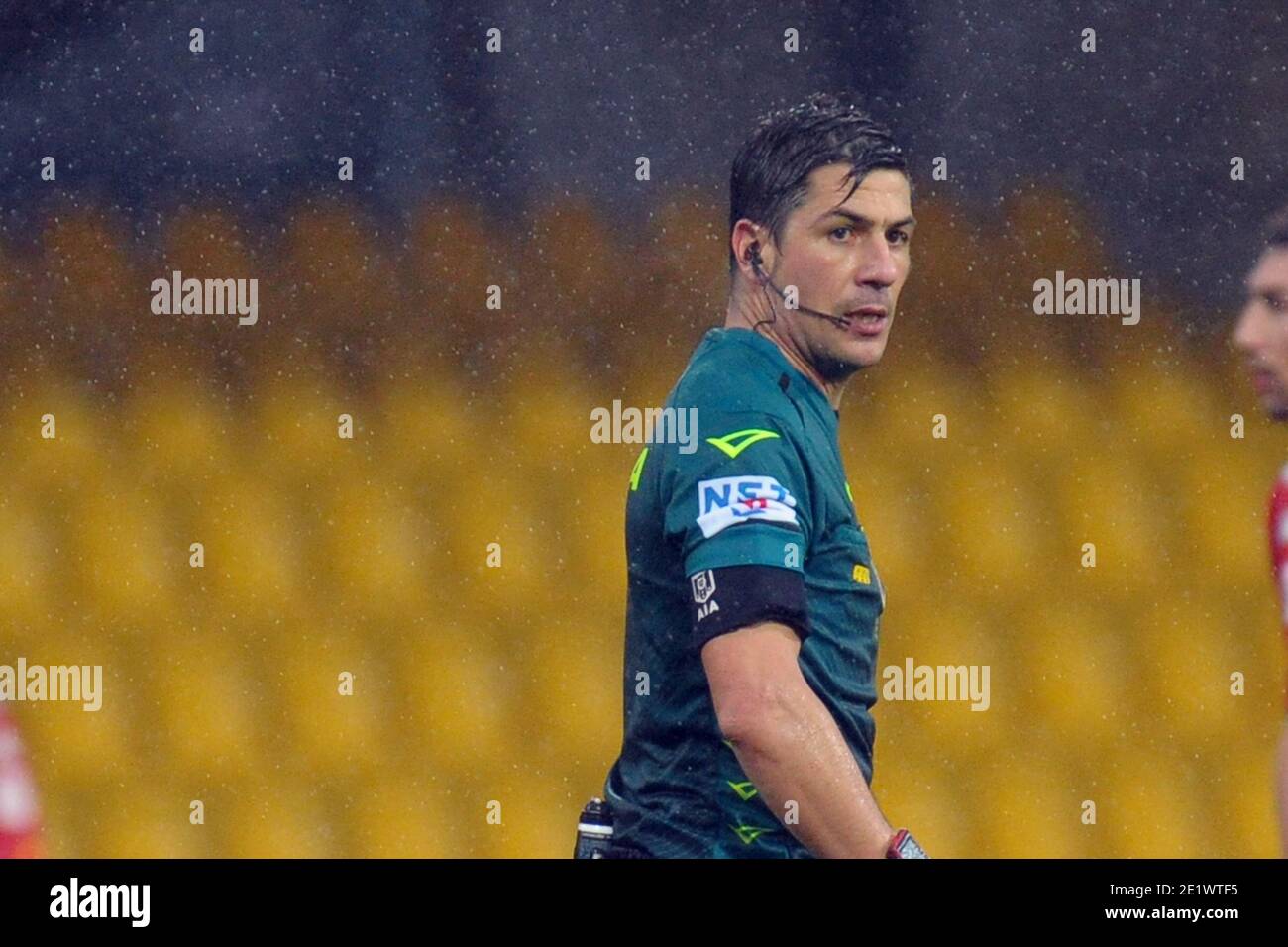 Benevento, Italien. Januar 2021. Benevento, Italien, Ciro Vigorito Stadion, 09. Januar 2021, Gianluca Manganiello (Schiedsrichter) während Benevento Calcio vs Atalanta BC - Italian Football Serie A Spiel Credit: Renato Olimpio/LPS/ZUMA Wire/Alamy Live News Stockfoto