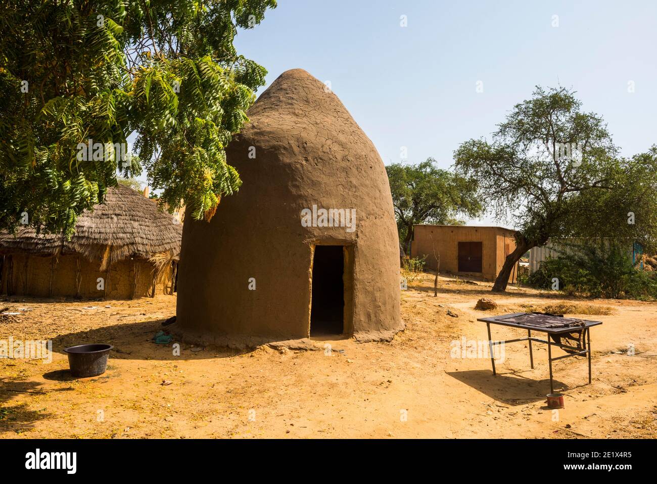 Traditionelle Hütte, Nationalmuseum, Niamey, Niger Stockfoto