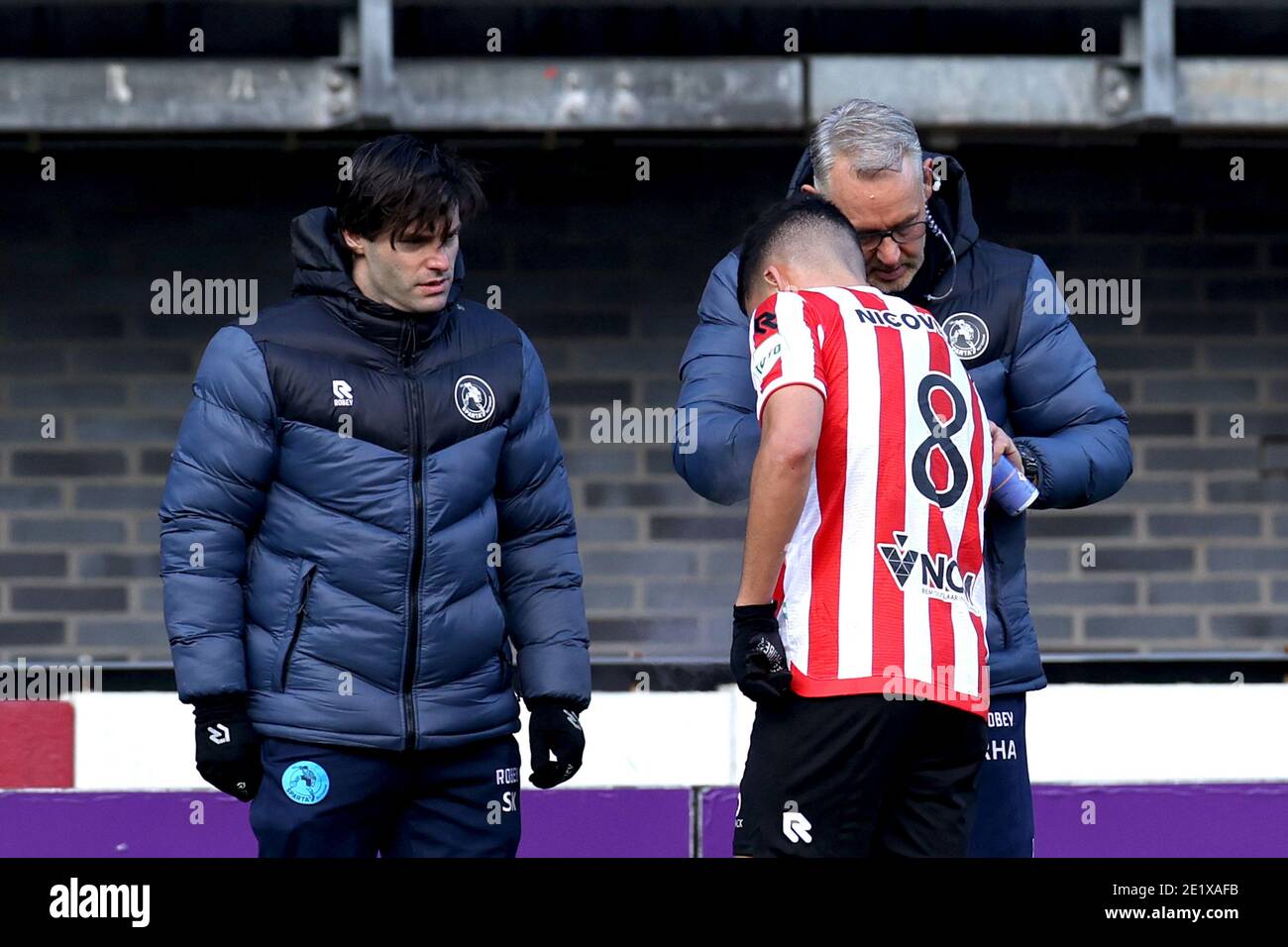 ROTTERDAM, NIEDERLANDE - JANUAR 10: Abdou Harroui von Sparta Rotterdam während des niederländischen Eredivisie-Spiels zwischen Sparta Rotterdam und Feyenoord in Het Stockfoto