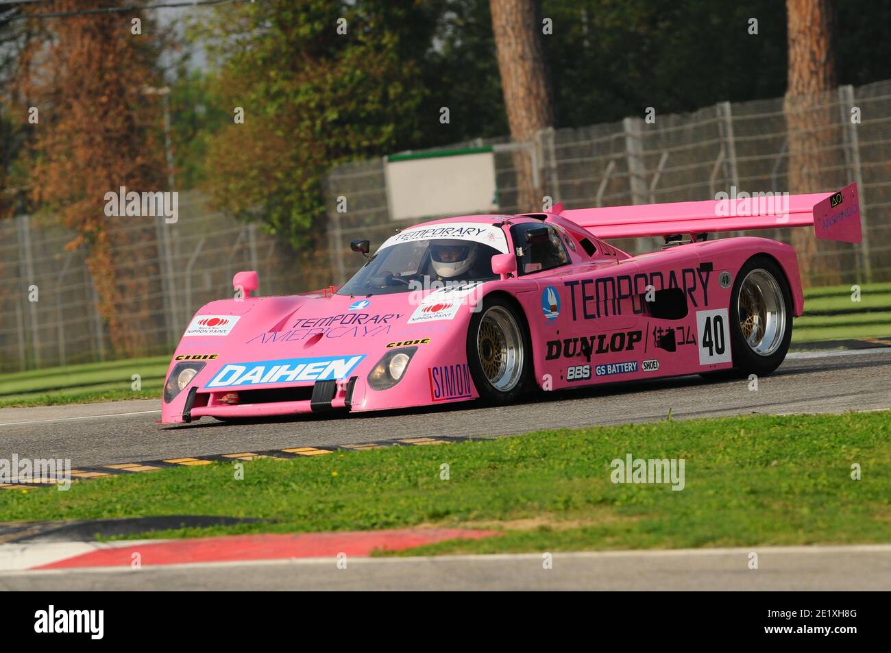 Imola Italien - 20. Oktober 2012: Spice SE90 von Bateman Richard während der Trainingseinheit auf Imola Circuit bei der Veranstaltung Luigi Musso Historic GP 2012 Stockfoto