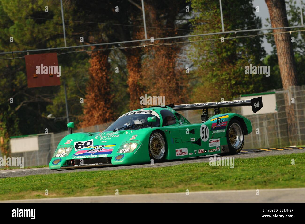 Imola Italien - 20. Oktober 2012: Cheetah G606 gefahren von Rickenbacher Eric während des Trainings auf Imola Circuit bei der Veranstaltung Luigi Musso Historic GP Stockfoto