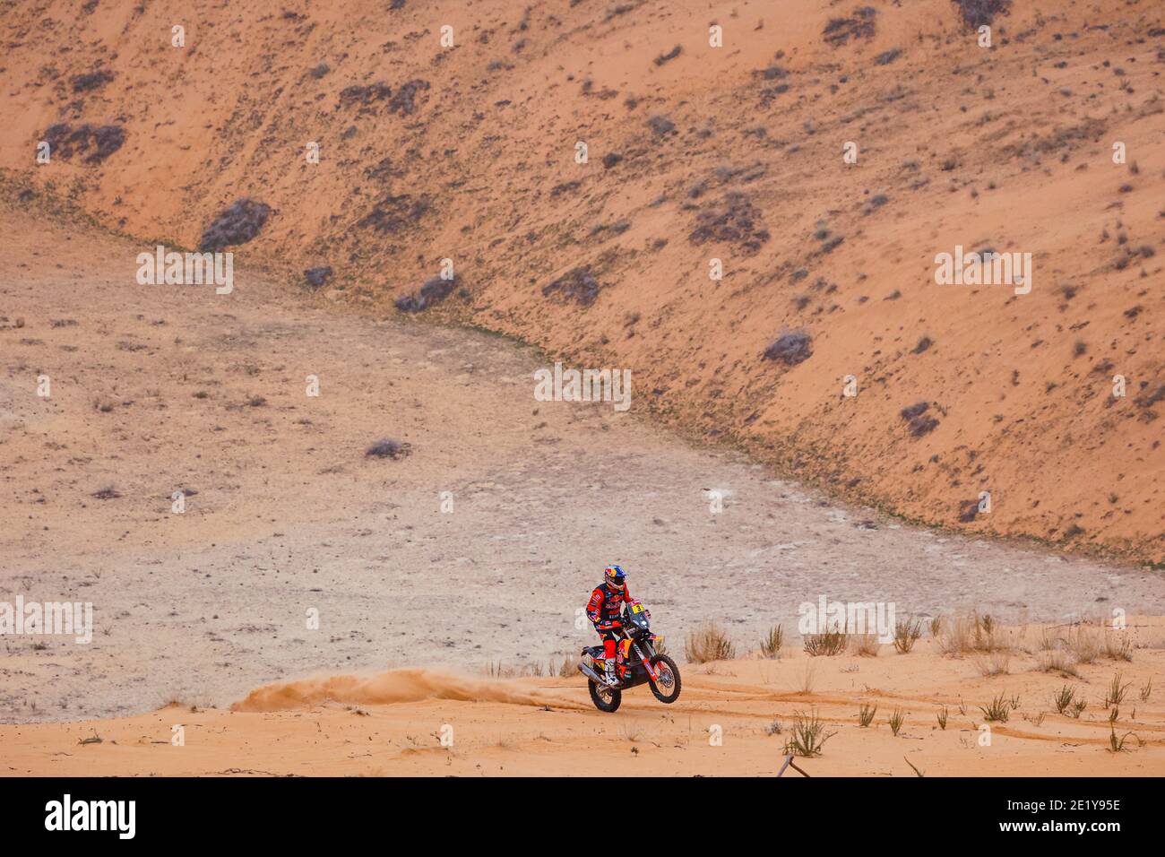 03 Price Toby (aus), KTM, Red Bull KTM Factory Team, Moto, Bike, Action während der 7. Etappe der Dakar 2021 zwischen Ha'il und Sakaka, in Saudi-Arabien am 10. Januar 2021 - Foto Florent Gooden / DPPI / LM Stockfoto