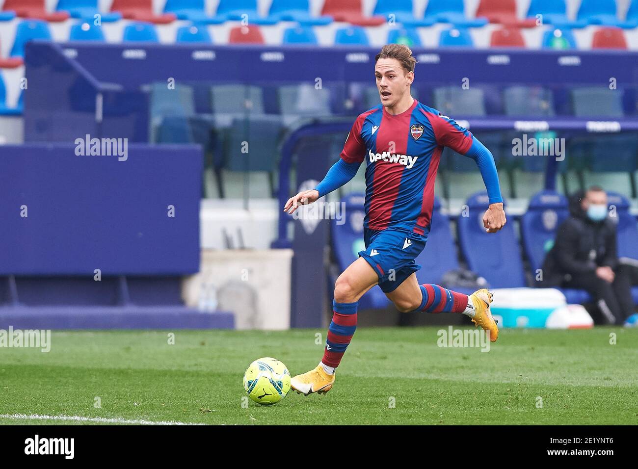 Dani Gomez von Levante während der spanischen Meisterschaft La Liga Fußball mach zwischen Levante und Eibar am 10. Januar 2021 im Estadio Ciutat de Valencia in Valencia, Spanien - Foto Maria Jose Segovia / Spanien DPPI / DPPI / LM Stockfoto