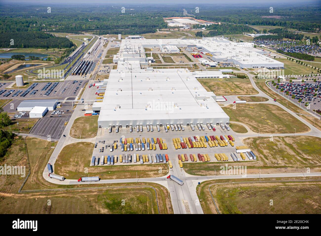 Alabama Vance Mercedes Benz deutsche SUV-Produktionsanlage, Luftaufnahme von oben, Stockfoto