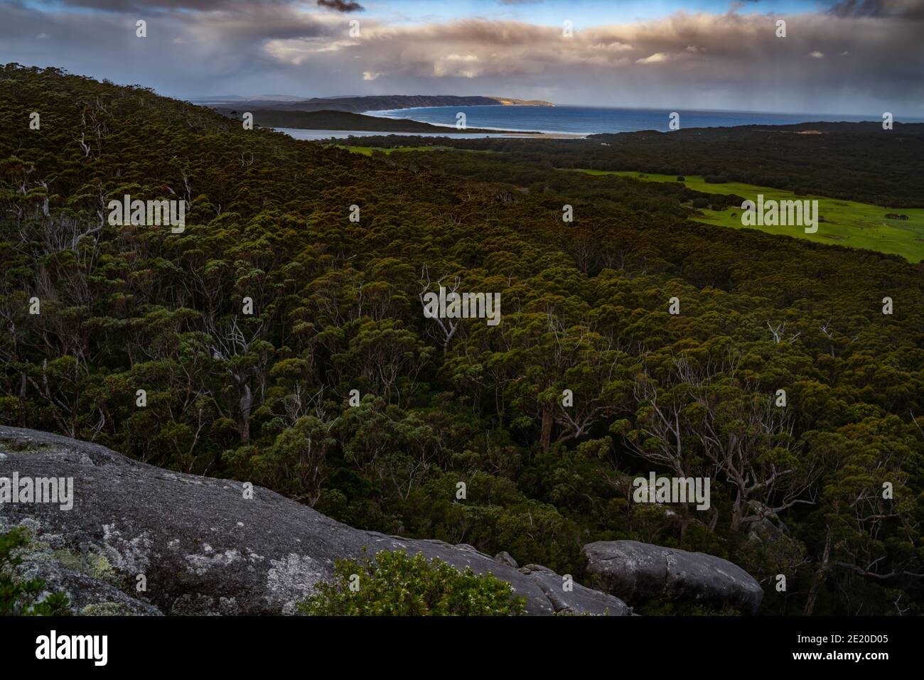 Vom Monkey Rock zum Ocean Beach und der Nulllaki Wilderness, Dänemark, Westaustralien Stockfoto